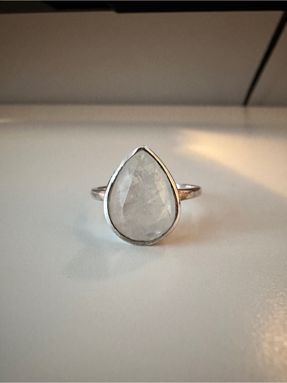 Moonstone silver ring - size 9